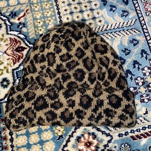 Cheetah print beanie